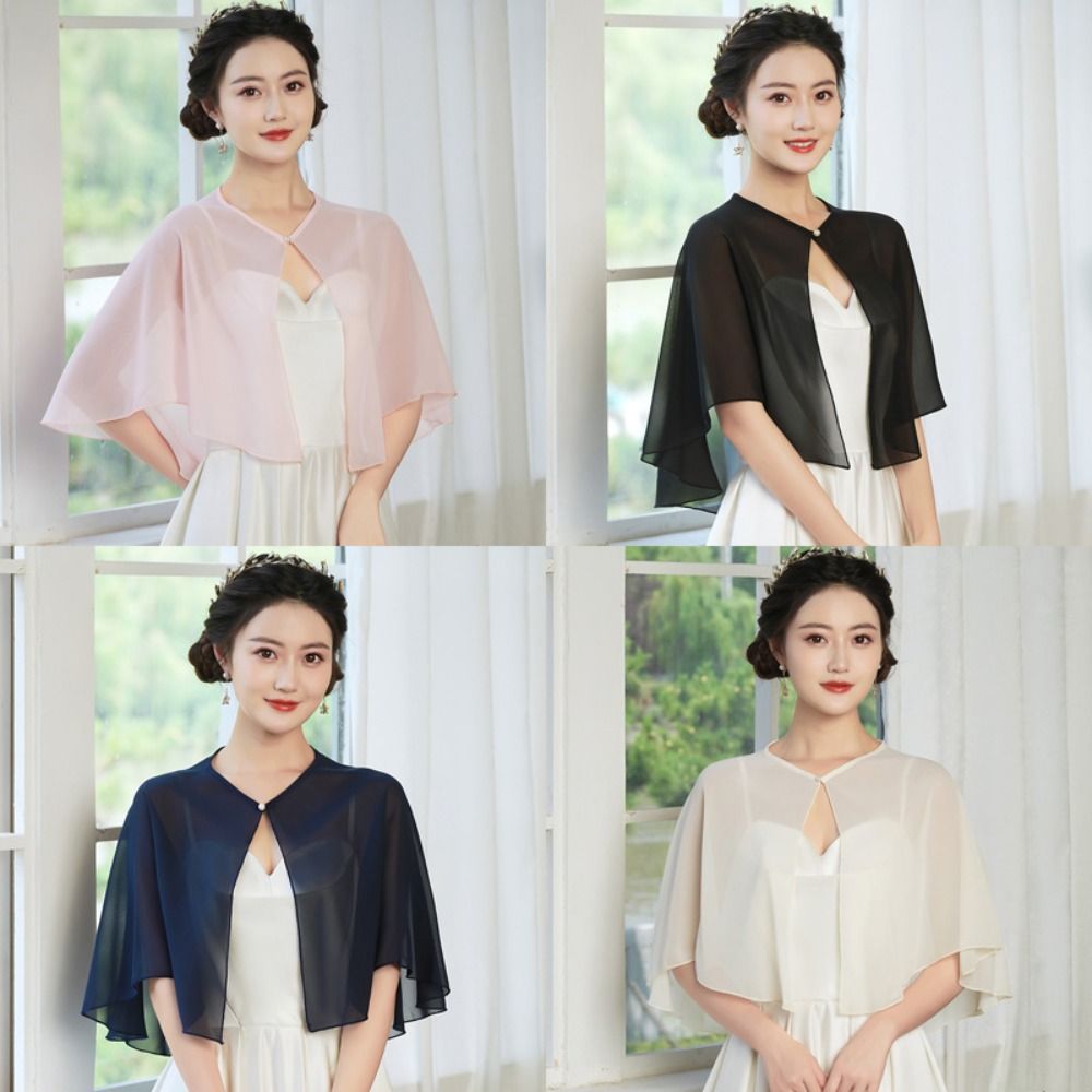 Stole Wedding Shawl - وشاح شيفون شفاف بتصميم عتيق خفيف