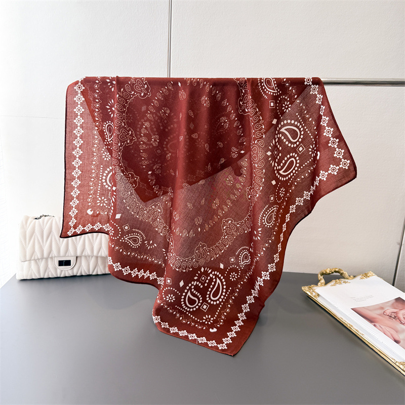 القطن الخالص المرأة وشاح ساحة  - مراجعة Ascot Neck Scarf وسعره