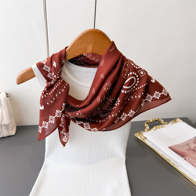 القطن الخالص المرأة وشاح ساحة  - مراجعة Ascot Neck Scarf وسعره