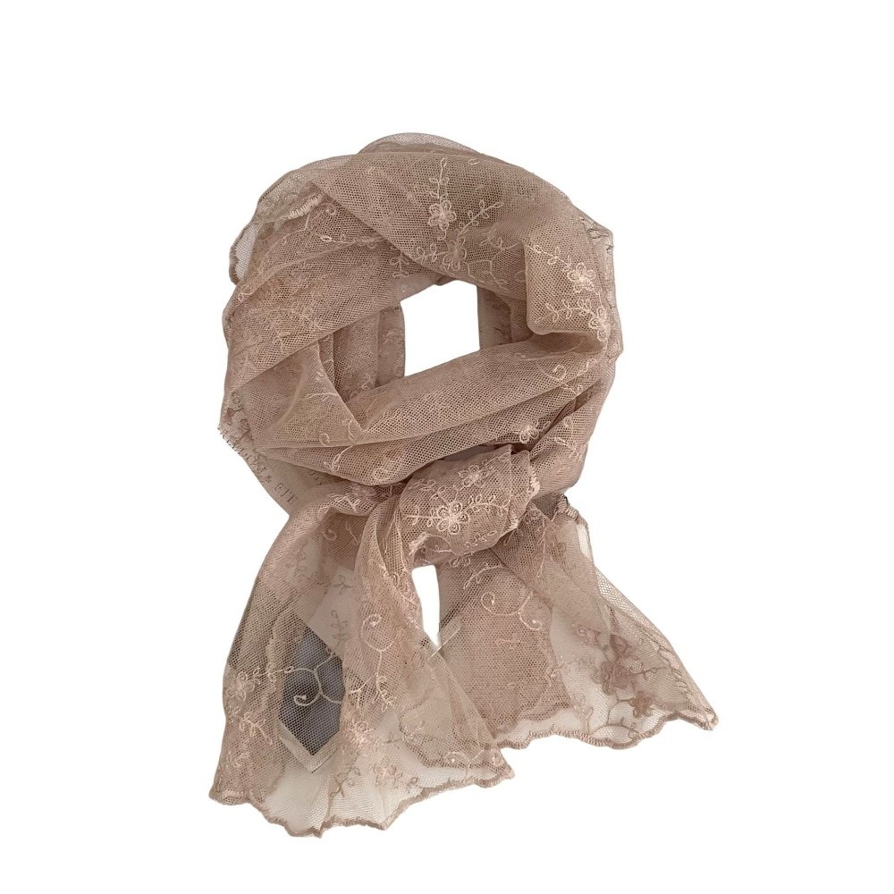 وشاح دانتيل طويل عصري مطرز بال - مراجعة Ascot Neck Scarf وسعره