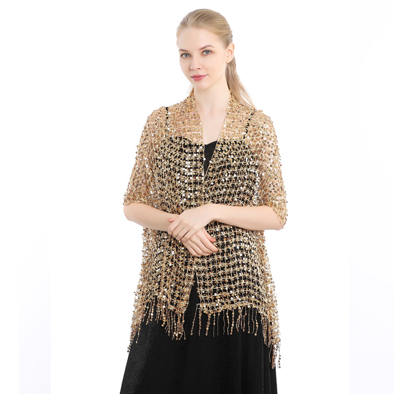شال أوروبي وأمريكي مزين بالترت - مراجعة Stole Wedding Shawl وسعره