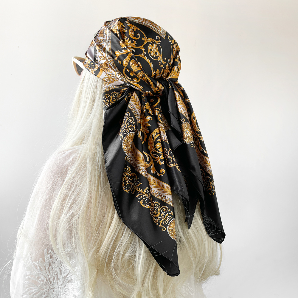 شال حريري مربع من الساتان للنس - مراجعة Face Scarf Mask وسعره