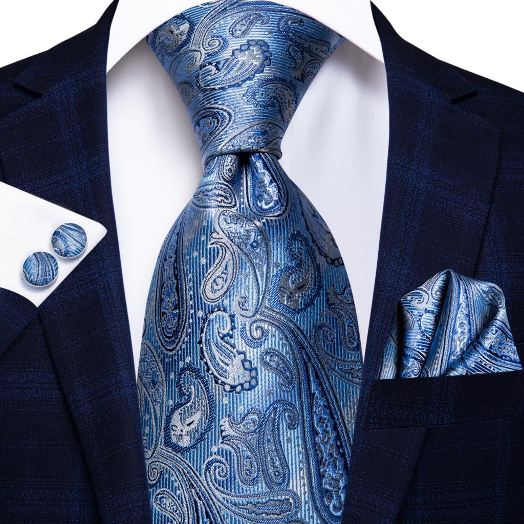 الرجال الأزرق الفاتح منقوشة بي - مراجعة Silk Tie Striped وسعره