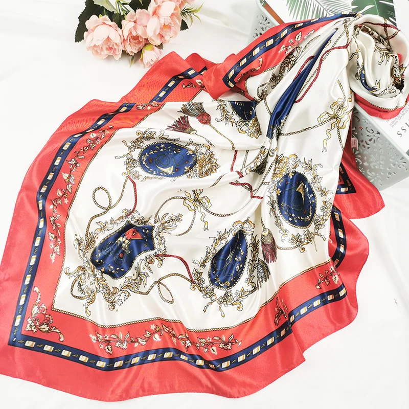 وشاح حريري ساتان 90 سنتيمتر لل - مراجعة Ascot Neck Scarf وسعره
