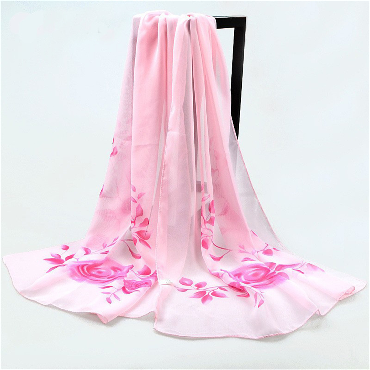 1 قطعة وشاح شيفون بسيط أنيق ال - مراجعة Ascot Neck Scarf وسعره