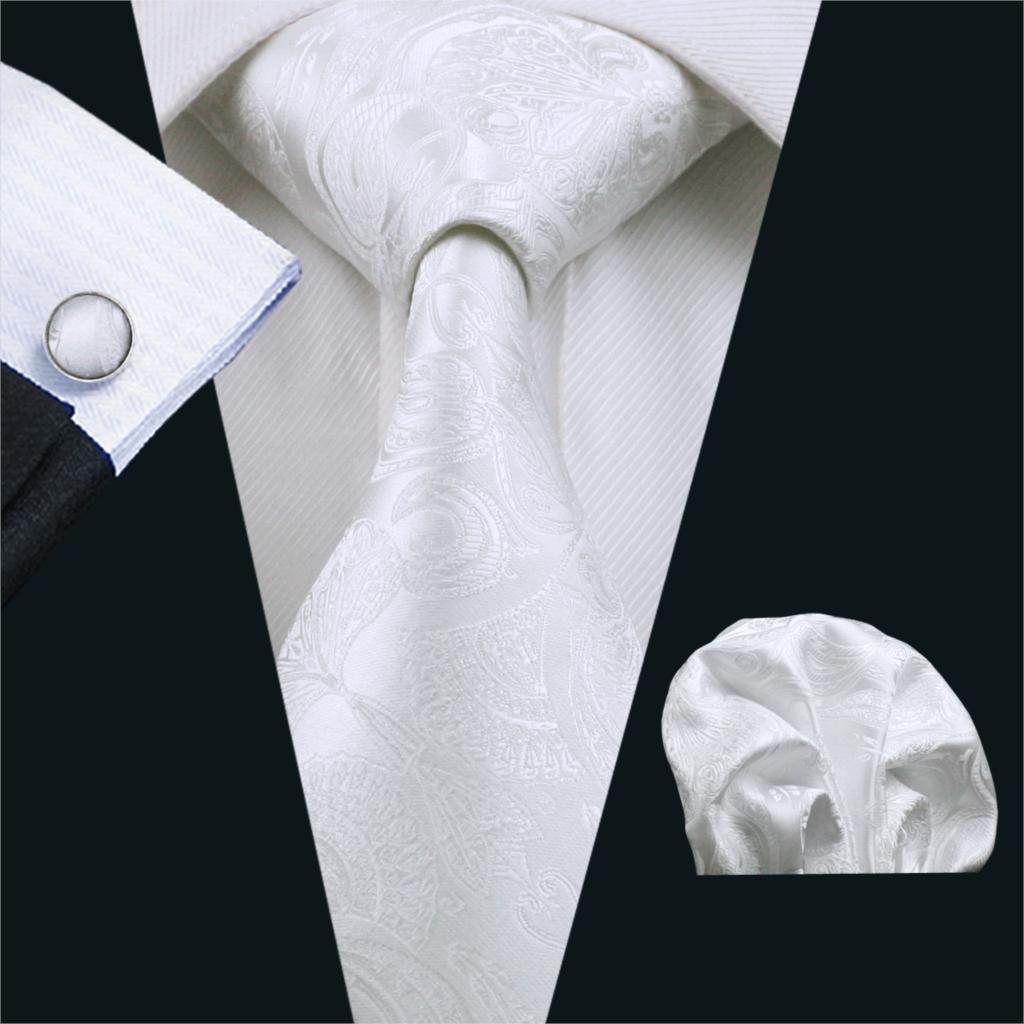 FA-393 الرجال التعادل الأبيض ب - مراجعة Silk Tie Striped وسعره