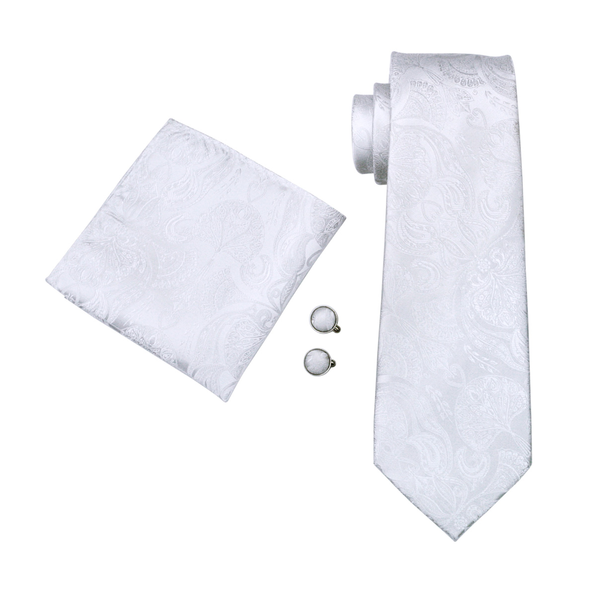 FA-393 الرجال التعادل الأبيض ب - مراجعة Silk Tie Striped وسعره
