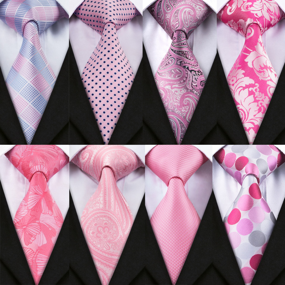 طقم ربطة عنق وردي للرجال من Ba - مراجعة Silk Tie Striped وسعره