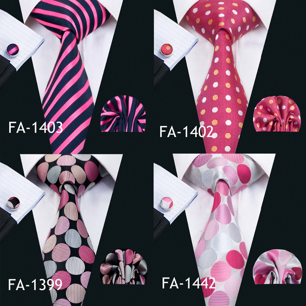 طقم ربطة عنق وردي للرجال من Ba - مراجعة Silk Tie Striped وسعره