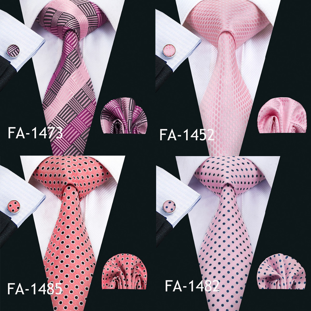 طقم ربطة عنق وردي للرجال من Ba - مراجعة Silk Tie Striped وسعره