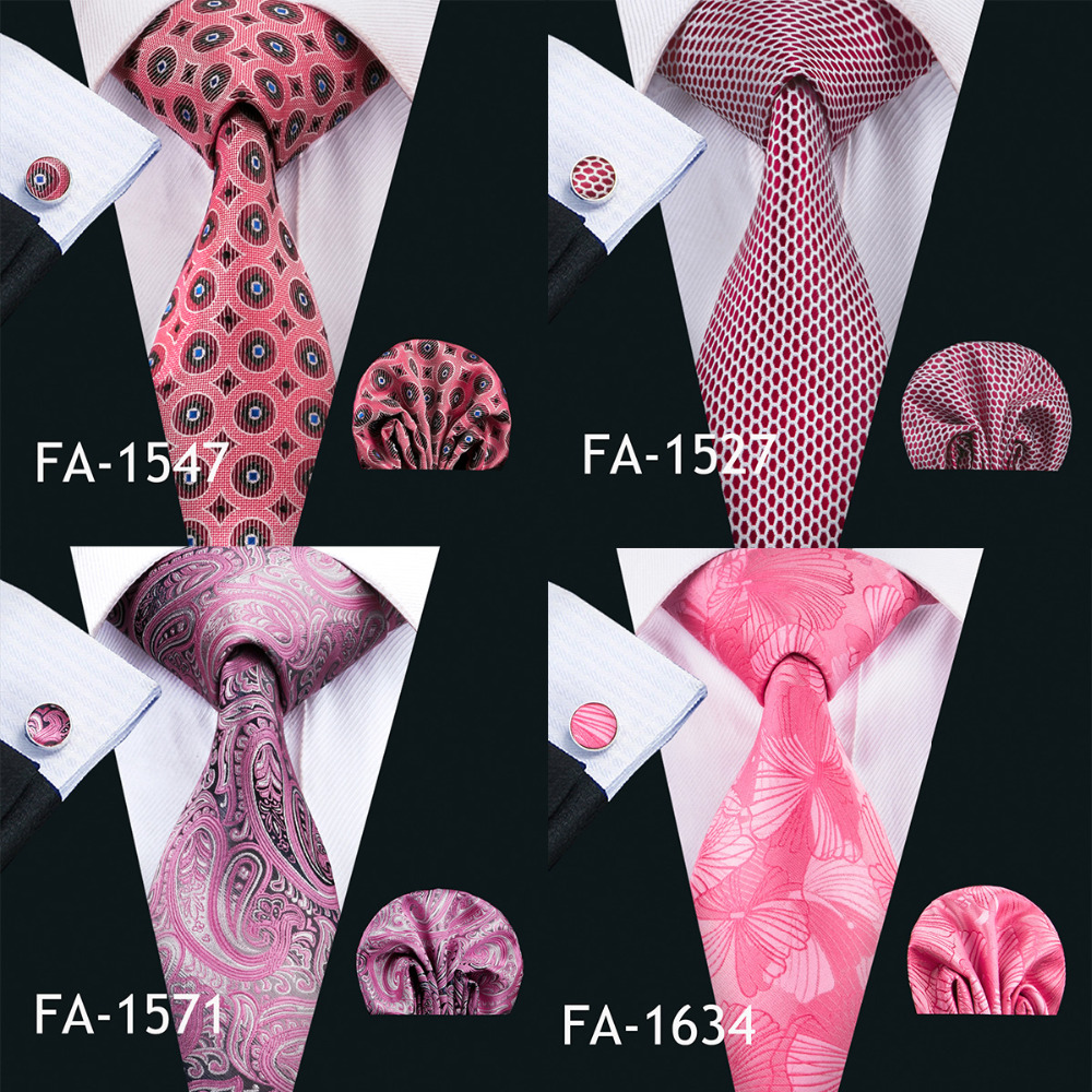 طقم ربطة عنق وردي للرجال من Ba - مراجعة Silk Tie Striped وسعره
