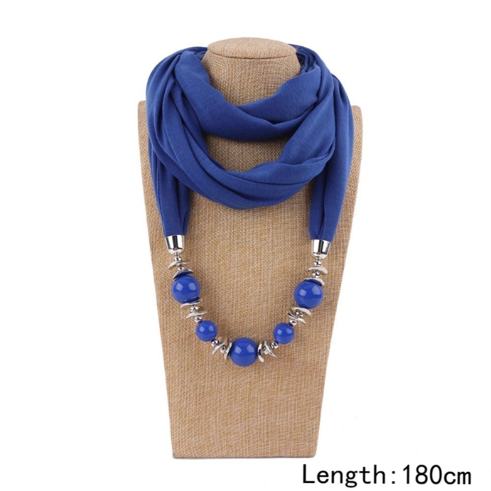 وشاح شيفون جديد بلون موحد مزين - مراجعة Infinity Scarf Knit وسعره