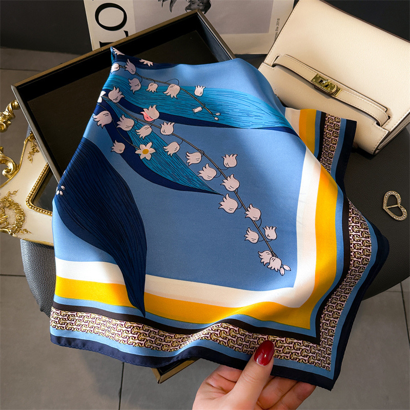 2025 موضة جديدة 70X70cm المطبو - مراجعة Ascot Neck Scarf وسعره