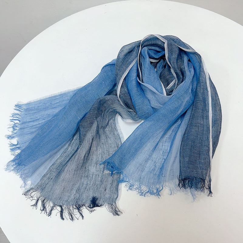 2024 جديد الأرجواني الكتان الأ - مراجعة Ascot Neck Scarf وسعره