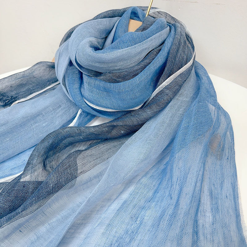 2024 جديد الأرجواني الكتان الأ - مراجعة Ascot Neck Scarf وسعره